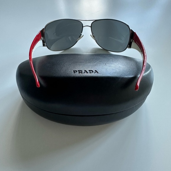 Vintage Prada Sport Sunglasses Red/White - Picture 7 of 9